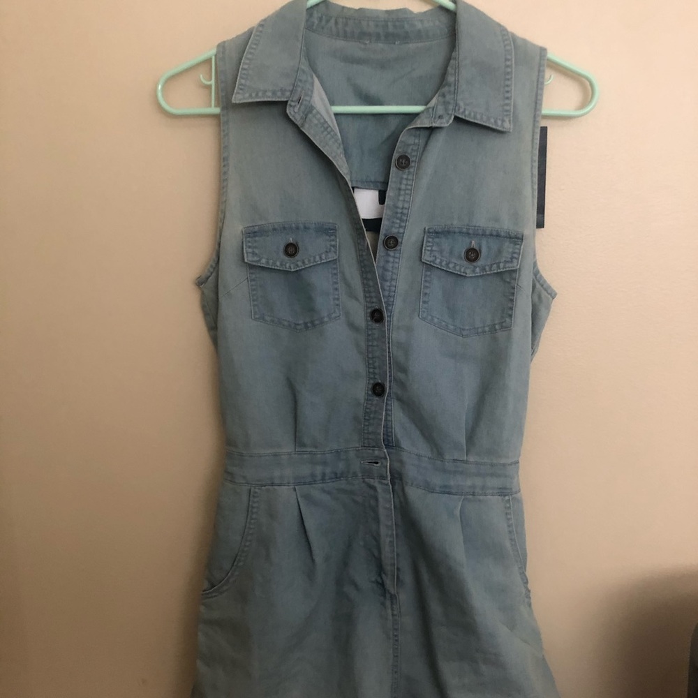 Retro Vintage Denim Romper - Picture 2 of 3